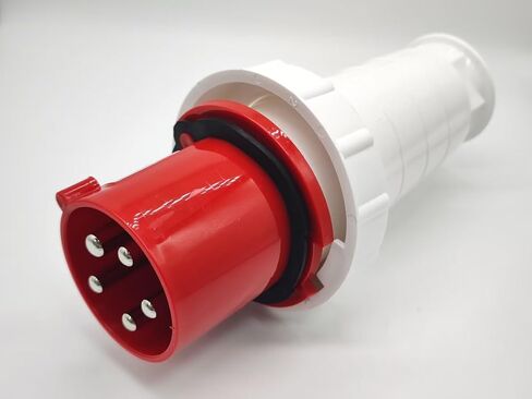Industrial Connector Plug 5P 63A 380V-415V 3P+E+N 6h IP67 in Kuwait