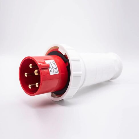 Industrial Connector Plug 5P 63A 380V-415V 3P+E+N 6h IP67 in Kuwait