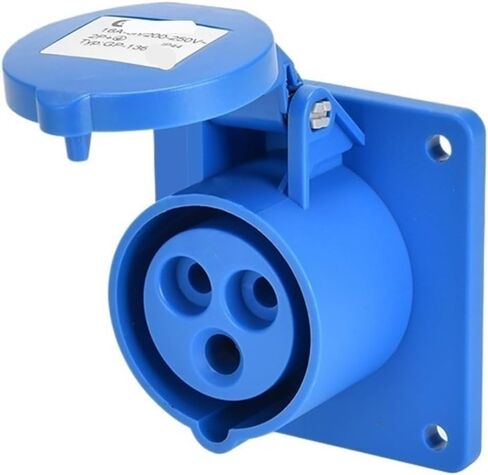 1pc Industrial Waterproof Plug and Socket Connector - 3-Phase 4P5 Hole 16A/32A IP44 Rated for Reliable Power Supply(3p32a Dark Straight Seat Gp) in Saudi Arabia
