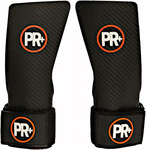 PR+ Gymnastics Hand Grips for Pull Ups Weightlifting and Cross Training - No Hole - Chalk Free - Triple Layer Hand Protection - Optional Wrist Wraps in Saudi Arabia