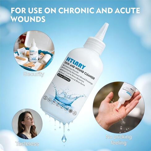 Skin and Wound Cleanser 0.9% Saline Solution. Formulated to Manage cuts, abrasions, and Minor Burns While Providing Gentle Hydration and Preparation for Absorbent dressings in Kuwait