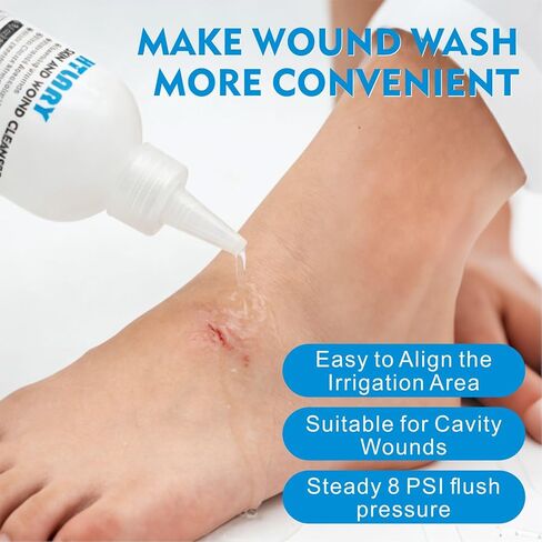 Skin and Wound Cleanser 0.9% Saline Solution. Formulated to Manage cuts, abrasions, and Minor Burns While Providing Gentle Hydration and Preparation for Absorbent dressings in Kuwait