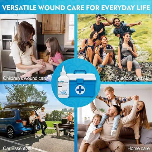 Skin and Wound Cleanser 0.9% Saline Solution. Formulated to Manage cuts, abrasions, and Minor Burns While Providing Gentle Hydration and Preparation for Absorbent dressings in Kuwait