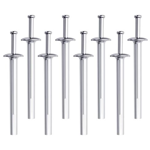120 Pcs 1/4" x 3" Drive Nail in Anchor Heavy Duty Zinc Plated Concrete Nails Rustproof Drive Expansion Cement Hammering Anchors Pin Metal Fasteners Kit for Wall Drywall Wood Brick in Saudi Arabia