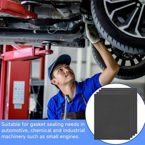 مجموعة مواد حشية غير الأسبستوس 12 قطعة - 15 بوصة × 11.8 بوصة مقاومة للزيت ودرجة الحرارة العالية (550 درجة فهرنهايت) إغلاق ثابت لإصلاح المحرك الصغير، جزازة العشب، الدراجة النارية، المولد - 0.8 مم/1 مم/1.2 مم in Kuwait