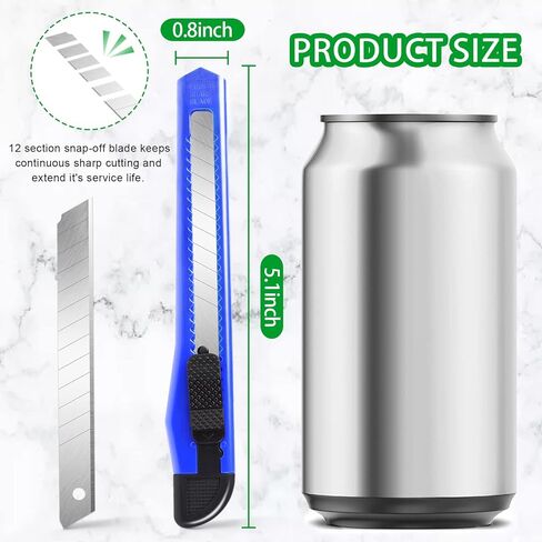 4 Pack Box Cutter, 9mm Snap-off Utility Knife, Box Cutter Retractable for Opening Packages Cartons, Box Opener, Disposable Razor Knife Exacto Knife Perfect for Office and Home use in Kuwait