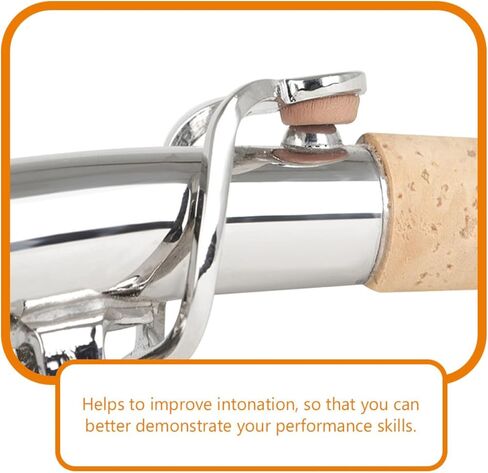 TIDTALEO 2 قطعة طقم رقبة ساكسفون سوبرانو مستقيم ومنحني مجموعة ملحقات الساكسفون المعدنية فضية لإصلاح الأدوات واستبدالها in Kuwait