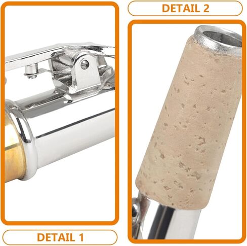 TIDTALEO 2 قطعة طقم رقبة ساكسفون سوبرانو مستقيم ومنحني مجموعة ملحقات الساكسفون المعدنية فضية لإصلاح الأدوات واستبدالها in Kuwait