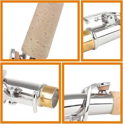 TIDTALEO 2 قطعة طقم رقبة ساكسفون سوبرانو مستقيم ومنحني مجموعة ملحقات الساكسفون المعدنية فضية لإصلاح الأدوات واستبدالها in Kuwait