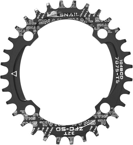 Bike Chainring 104BCD Narrow Wide Chainring, 32T 34T 36T 38T Round Oval Chainrings, Aluminum Single Chainrings Chainwheel, Fits 8 9 10 11 Speed Chains in Saudi Arabia