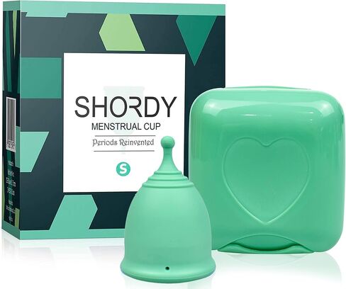 أكواب الحيض SHORDY (صغيرة)، عبوة واحدة مع صندوق، ناعمة ومرنة، مجموعة كوبا للحيض للسيدات حتى 12 ساعة من الراحة، صديقة للبيئة وبديل أكثر أمانًا لمنصات الأقراص القطنية (وردي) in Kuwait