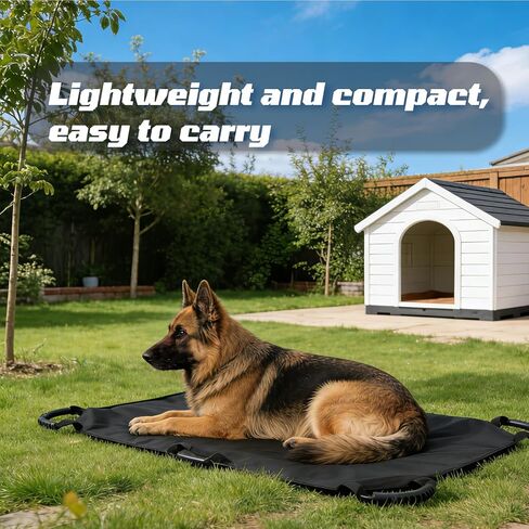 نقالة للكلاب الكبيرة، مقاس 47 بوصة طول × 29 بوصة عرض، نقالة الحيوانات الأليفة شديدة التحمل مع 6 مقابض وحزام أمان، فضلات إنقاذ الطوارئ المحمولة للحيوانات الأليفة المصابة/ما بعد الجراحة، سعة نقل الحيوانات 150 رطلًا in Kuwait