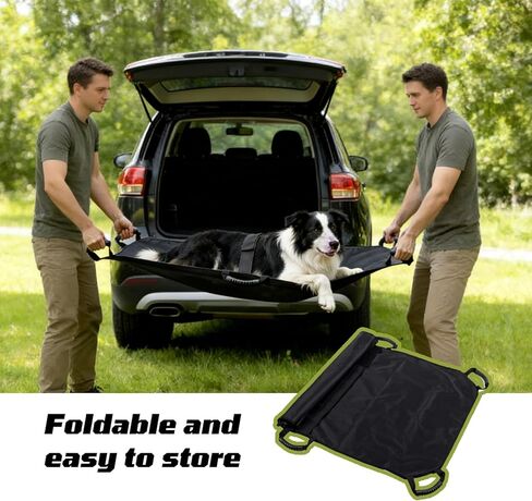 نقالة للكلاب الكبيرة، مقاس 47 بوصة طول × 29 بوصة عرض، نقالة الحيوانات الأليفة شديدة التحمل مع 6 مقابض وحزام أمان، فضلات إنقاذ الطوارئ المحمولة للحيوانات الأليفة المصابة/ما بعد الجراحة، سعة نقل الحيوانات 150 رطلًا in Kuwait