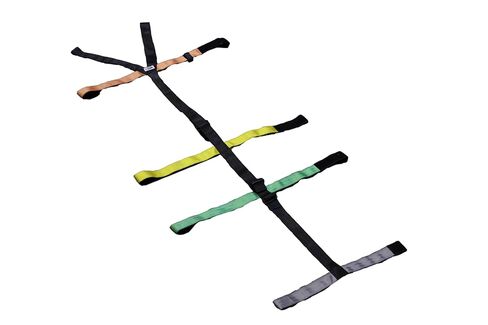 Kemp USA 10 نقاط العمود الفقري نظام حزام تثبيت المريض، مرمزة بالألوان EMS العنكبوت الأشرطة الثقيلة النايلون هوك وحلقة النقل ضبط النفس مجموعة in Saudi Arabia