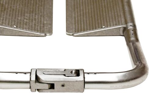 LINE2design-USA- Foldable Aluminum Scoop Stretcher - EMS Portable Stretcher with Adjustable Length, Patient Transport Medical Stretcher with Breakaway Hinge Mechanism - 350.5 Lb Load Capacity, Silver in Saudi Arabia