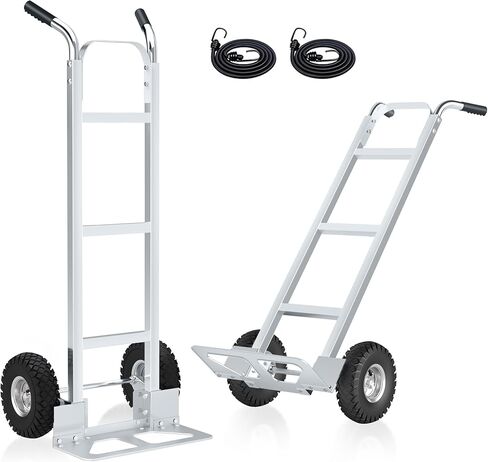 4 in 1 Convertible Hand Truck, 1000LBS Heavy Duty Hand Dolly, Heavy Duty Industrial Platform Cart Collapsible Truck for Warehouse, Logistics, Home, Office in Saudi Arabia