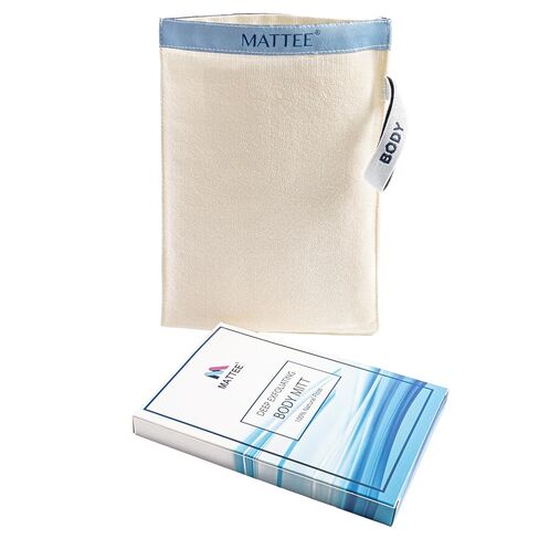 MATTEE 100% Natural Premium Deep Exfoliating Mitt, Turkish Kese Mitt, Body Scrubber Exfoliator, Korean Exfoliating Mitt, Visibly Lifts Away Dead Skin in Kuwait