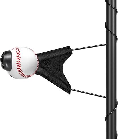 مدرب تأرجح البيسبول، مدرب الضرب المحمول مع إعادة الضبط التلقائي وارتفاع الكرة قابل للتعديل، معدات تدريب تأرجح البيسبول المنفردة للشباب والكبار، إعداد سهل لا حاجة لأي أدوات in Kuwait