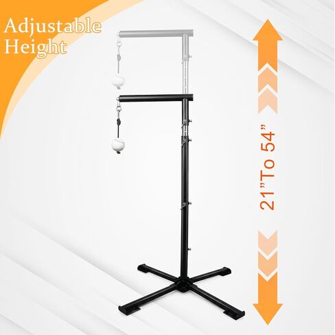 2 in1 Baseball Swing Trainer with X Base, Height Adjustable 20-54 inches, 2 Sandbags for Maximum Stability, 3 Balls & 4 Ground Stakes, Great for Improve Swing Power, Accuracy in Saudi Arabia