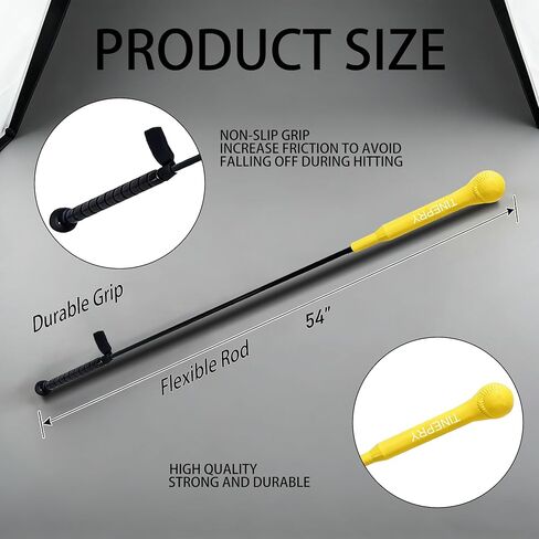Baseball Swing Trainer,54'' Hitting Stick for Baseball & Softball,Non-Slip Grip Batting Practice Tool for All Ages in Kuwait