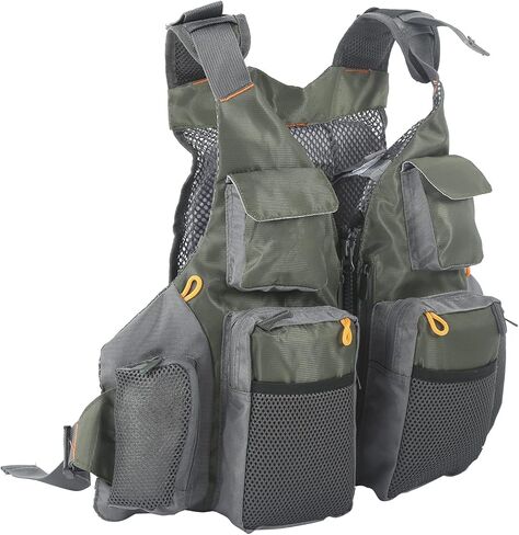 Generic Fishing Vest, Multi Pocket Adjustable Waistcoat, Floating Pad Vest for Motorboats, Boating, Water Surfing, Sailing & Windsurfing in Kuwait