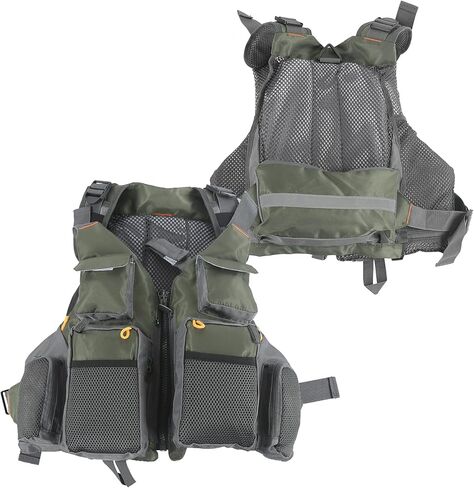 Generic Fishing Vest, Multi Pocket Adjustable Waistcoat, Floating Pad Vest for Motorboats, Boating, Water Surfing, Sailing & Windsurfing in Kuwait