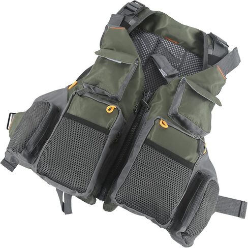 Generic Fishing Vest, Multi Pocket Adjustable Waistcoat, Floating Pad Vest for Motorboats, Boating, Water Surfing, Sailing & Windsurfing in Kuwait