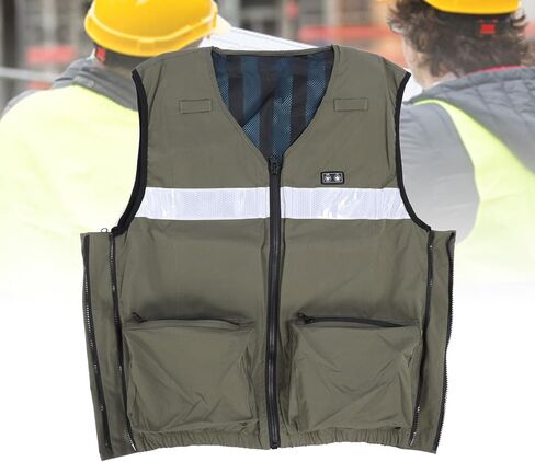 Cooling Vest, Adjustable Air Water Cooling Vest, TPU Composite Waterways with Reflective Strips, Ideal for Athletes, Construction Workers & Outdoor Activities in Kuwait