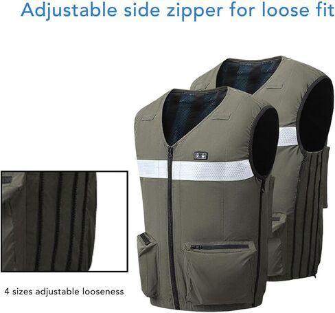 Cooling Vest, Adjustable Air Water Cooling Vest, TPU Composite Waterways with Reflective Strips, Ideal for Athletes, Construction Workers & Outdoor Activities in Kuwait