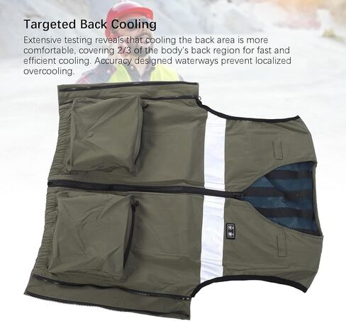 Cooling Vest, Adjustable Air Water Cooling Vest, TPU Composite Waterways with Reflective Strips, Ideal for Athletes, Construction Workers & Outdoor Activities in Kuwait