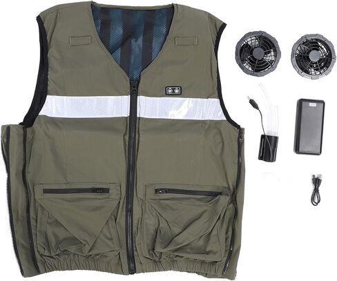 Cooling Vest, Adjustable Air Water Cooling Vest, TPU Composite Waterways with Reflective Strips, Ideal for Athletes, Construction Workers & Outdoor Activities in Kuwait