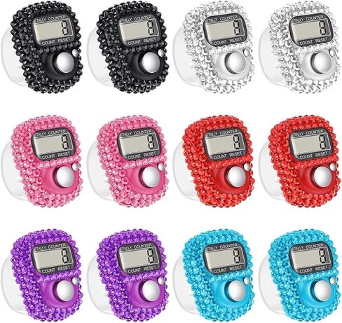 Blue Electronic Finger Tally Counter, Convenient Finger Clicker Counter, Portable Digital Display Tally Counter, Resettable Mini Lap Counter, Clicker Counter, Track and Field Lap Counters in Saudi Arabia