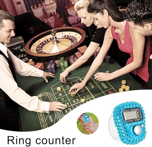 Blue Electronic Finger Tally Counter, Convenient Finger Clicker Counter, Portable Digital Display Tally Counter, Resettable Mini Lap Counter, Clicker Counter, Track and Field Lap Counters in Saudi Arabia