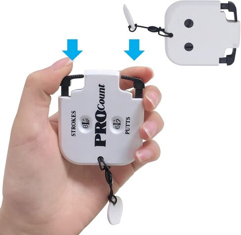 SEACLOUD 2PCS Mini Golf Tally Counter Clicker Turning Technology up to 99 Score Stroke Counter Strike up for Golf Game in Kuwait