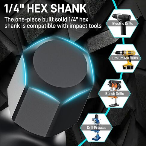 Unibit Step Drill Bit 1/2 "، HSS Single Size Step Bit، 1/4" Hex Shank Step Bit للمعادن الرقيقة والخشب والبلاستيك in Kuwait