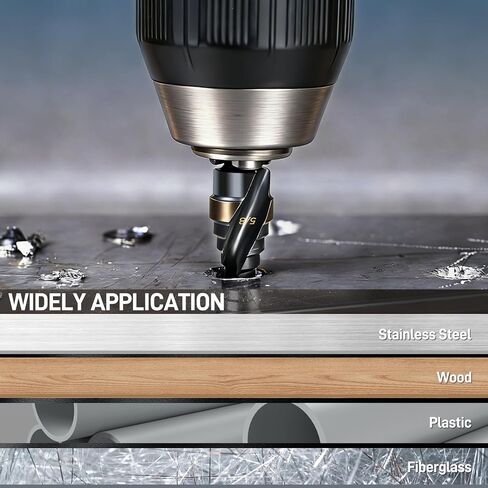 Unibit Step Drill Bit 1/2 "، HSS Single Size Step Bit، 1/4" Hex Shank Step Bit للمعادن الرقيقة والخشب والبلاستيك in Kuwait
