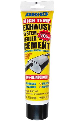 إسمنت مانع تسرب نظام العادم من ABRO، 6 أونصة، محلول إصلاح تسرب العادم، مقوى بالحديد، يتحمل حتى 2000 درجة فهرنهايت، مثالي لكاتم الصوت وأنابيب العادم والمحولات الحفازة والرنانات in Kuwait