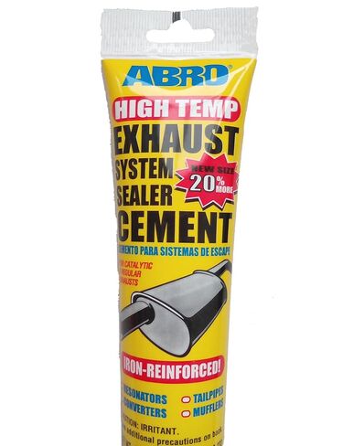 إسمنت مانع تسرب نظام العادم من ABRO، 6 أونصة، محلول إصلاح تسرب العادم، مقوى بالحديد، يتحمل حتى 2000 درجة فهرنهايت، مثالي لكاتم الصوت وأنابيب العادم والمحولات الحفازة والرنانات in Kuwait