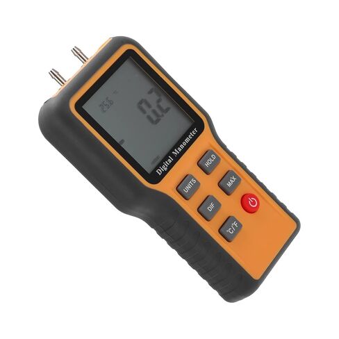 Fafeicy Handheld Digital Manometer, ±2. Psi Range, 11 Units, ABS Material, 9V Battery Powered, with Storage Bag, for Air Pressure Measurement in Saudi Arabia