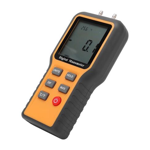 Fafeicy Handheld Digital Manometer, ±2. Psi Range, 11 Units, ABS Material, 9V Battery Powered, with Storage Bag, for Air Pressure Measurement in Saudi Arabia