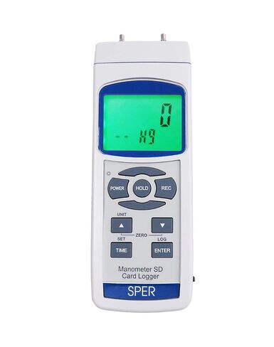 مسجلات بطاقة SD من Sper Scientific Manometer 850097-3 PSI - قياس الضغط التفاضلي، تسجيل البيانات على بطاقات SD، دقة ±2%، وحدات قياس متعددة للهواء والغاز - قطعتان in Saudi Arabia