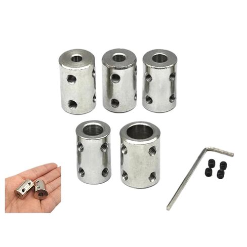 Rigid Shaft Coupling 4mm/5mm/6mm/8mm/10mm CNC Motor Jaw Shaft Coupler Connector Sleeve #45 Steel Transmission Connector 1Pcs(5mm-8mm) in Saudi Arabia