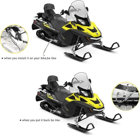 Ccscyua 1 Set Snowmobile Ice Scratchers Reverse Replacement Kit for Polaris Skidoo Arctic Cat 1201-DF Universal Track Heights 2-1/2’’ in Saudi Arabia