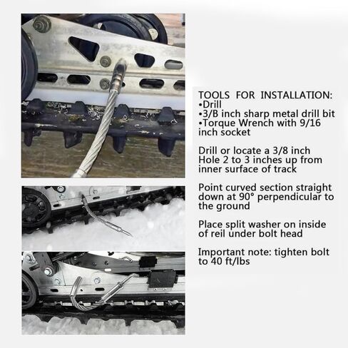 Ccscyua 1 Set Snowmobile Ice Scratchers Reverse Replacement Kit for Polaris Skidoo Arctic Cat 1201-DF Universal Track Heights 2-1/2’’ in Saudi Arabia