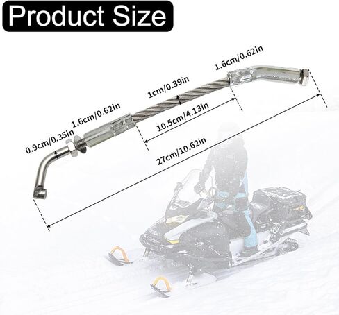 Ccscyua 1 Set Snowmobile Ice Scratchers Reverse Replacement Kit for Polaris Skidoo Arctic Cat 1201-DF Universal Track Heights 2-1/2’’ in Saudi Arabia
