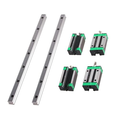 2 قطعة HGR15 HGR20 مربع دليل خطي السكك الحديدية 200-2200 مللي متر + 4 قطعة HGH15CA/ HGH20CA/HGW20CC تحمل كتل (HGW20CC HGR20-500mm) in Kuwait