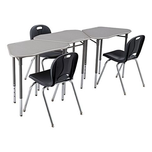 Learniture Hex Collaborative Desk, 31" W x 21" D, Maple, LNT-INM1033SM-SO (Pack of 2) in Kuwait