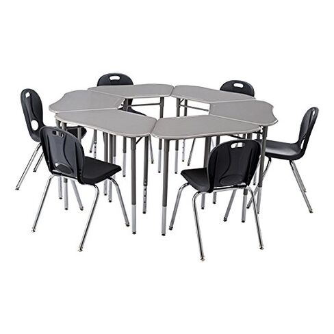 Learniture Hex Collaborative Desk, 31" W x 21" D, Maple, LNT-INM1033SM-SO (Pack of 2) in Kuwait