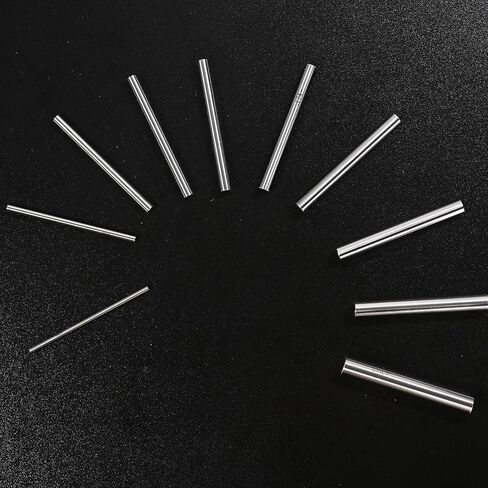 مجموعة مقاييس الدبوس، M1 (0.061 بوصة - 0.250 بوصة) مجموعة دبوس قياس، 190 قطعة مقياس دبوس فئة ZZ مع حقيبة تخزين، مجموعة دبوس فولاذية دقيقة للقياس، HRC 60-62 in Kuwait