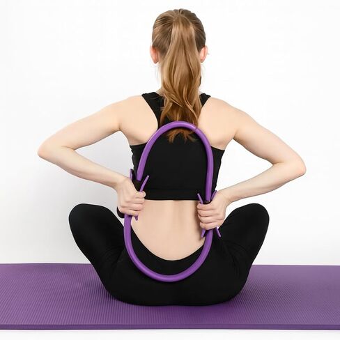 Pilates Ring 14 Inch for Full-Body Workouts – Lightweight Magic Circle for Home Pilates, Toning & Strength Training – Durable Dual-Grip Exercise Ring for Thighs, Arms & Core – Purple in Saudi Arabia